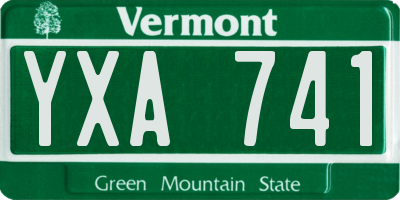 VT license plate YXA741