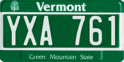 VT license plate YXA761