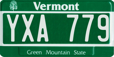 VT license plate YXA779
