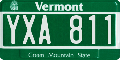 VT license plate YXA811