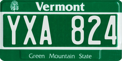 VT license plate YXA824