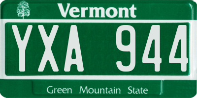 VT license plate YXA944