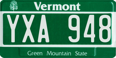 VT license plate YXA948
