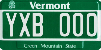VT license plate YXB000