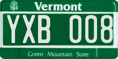 VT license plate YXB008