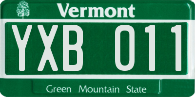 VT license plate YXB011