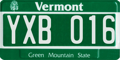 VT license plate YXB016