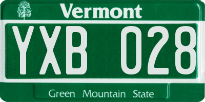 VT license plate YXB028