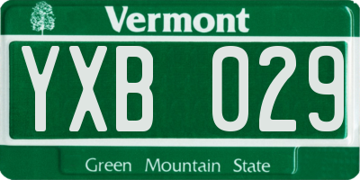 VT license plate YXB029