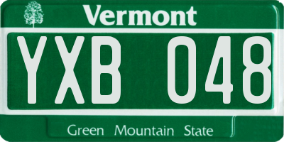 VT license plate YXB048