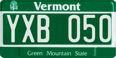 VT license plate YXB050