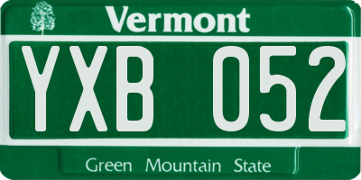 VT license plate YXB052