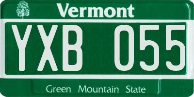 VT license plate YXB055