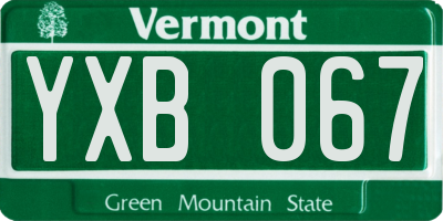 VT license plate YXB067