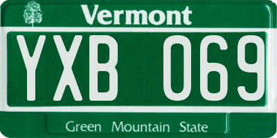 VT license plate YXB069