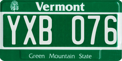 VT license plate YXB076