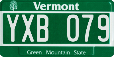 VT license plate YXB079