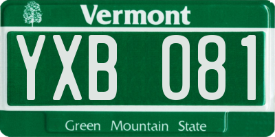 VT license plate YXB081