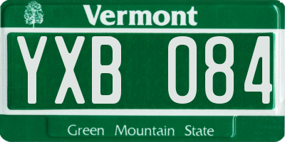 VT license plate YXB084
