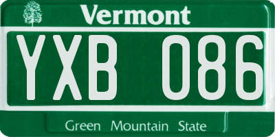 VT license plate YXB086