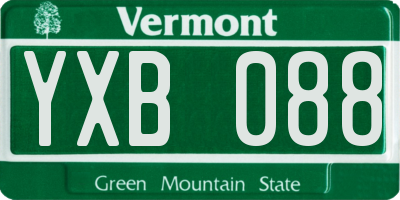 VT license plate YXB088