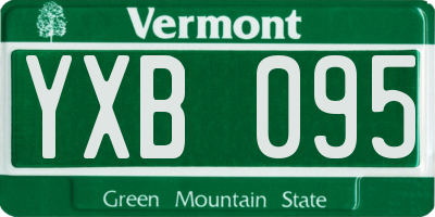 VT license plate YXB095
