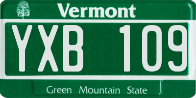 VT license plate YXB109