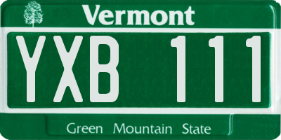 VT license plate YXB111