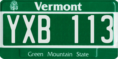 VT license plate YXB113