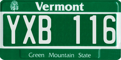 VT license plate YXB116
