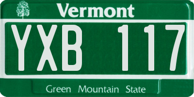 VT license plate YXB117