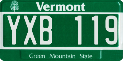 VT license plate YXB119