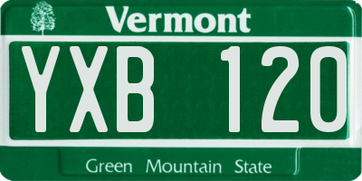 VT license plate YXB120