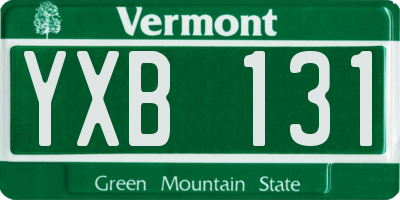 VT license plate YXB131