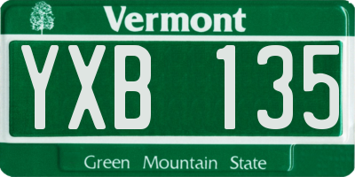 VT license plate YXB135