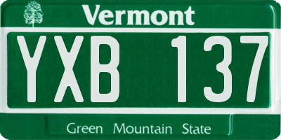 VT license plate YXB137