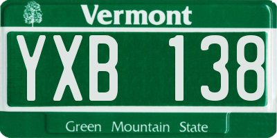 VT license plate YXB138