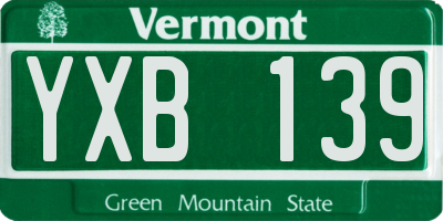 VT license plate YXB139