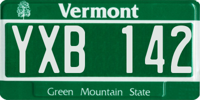 VT license plate YXB142