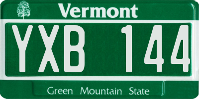 VT license plate YXB144