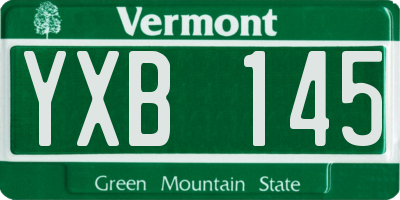VT license plate YXB145