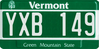 VT license plate YXB149