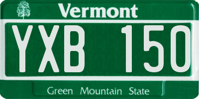 VT license plate YXB150