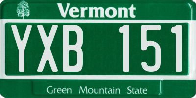 VT license plate YXB151