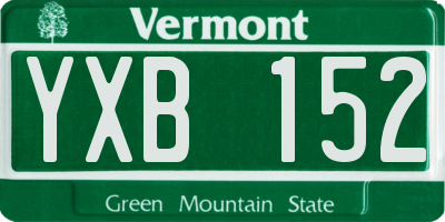 VT license plate YXB152