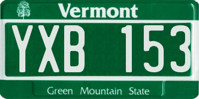 VT license plate YXB153