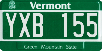 VT license plate YXB155