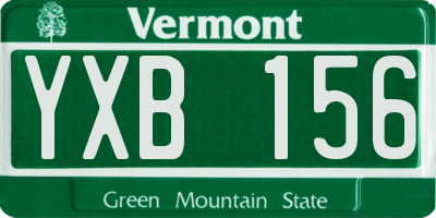 VT license plate YXB156