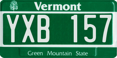 VT license plate YXB157
