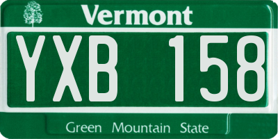 VT license plate YXB158